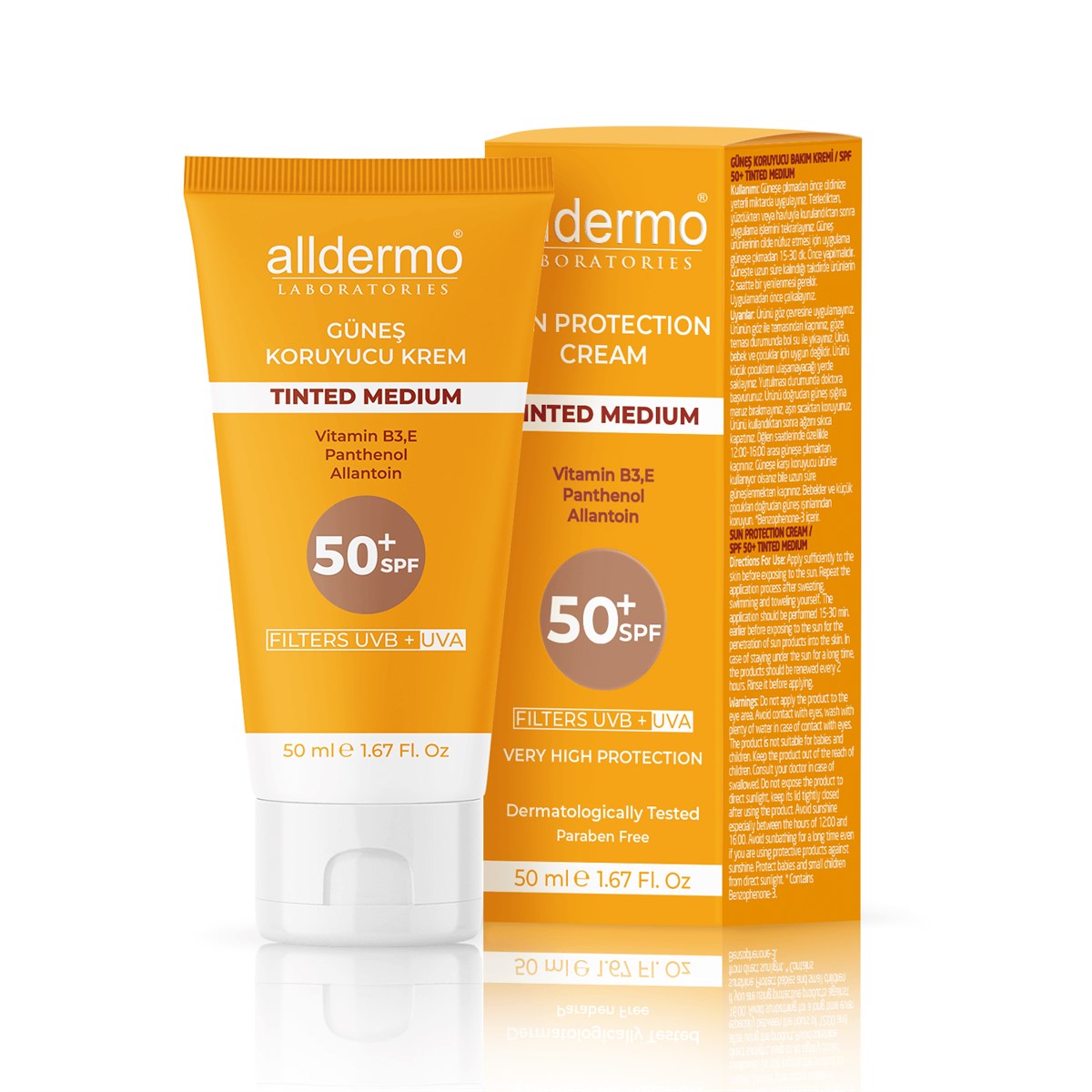 ALLDERMO Alldermo Tinted Medium Güneş Koruyucu Krem SPF50+ 50ml