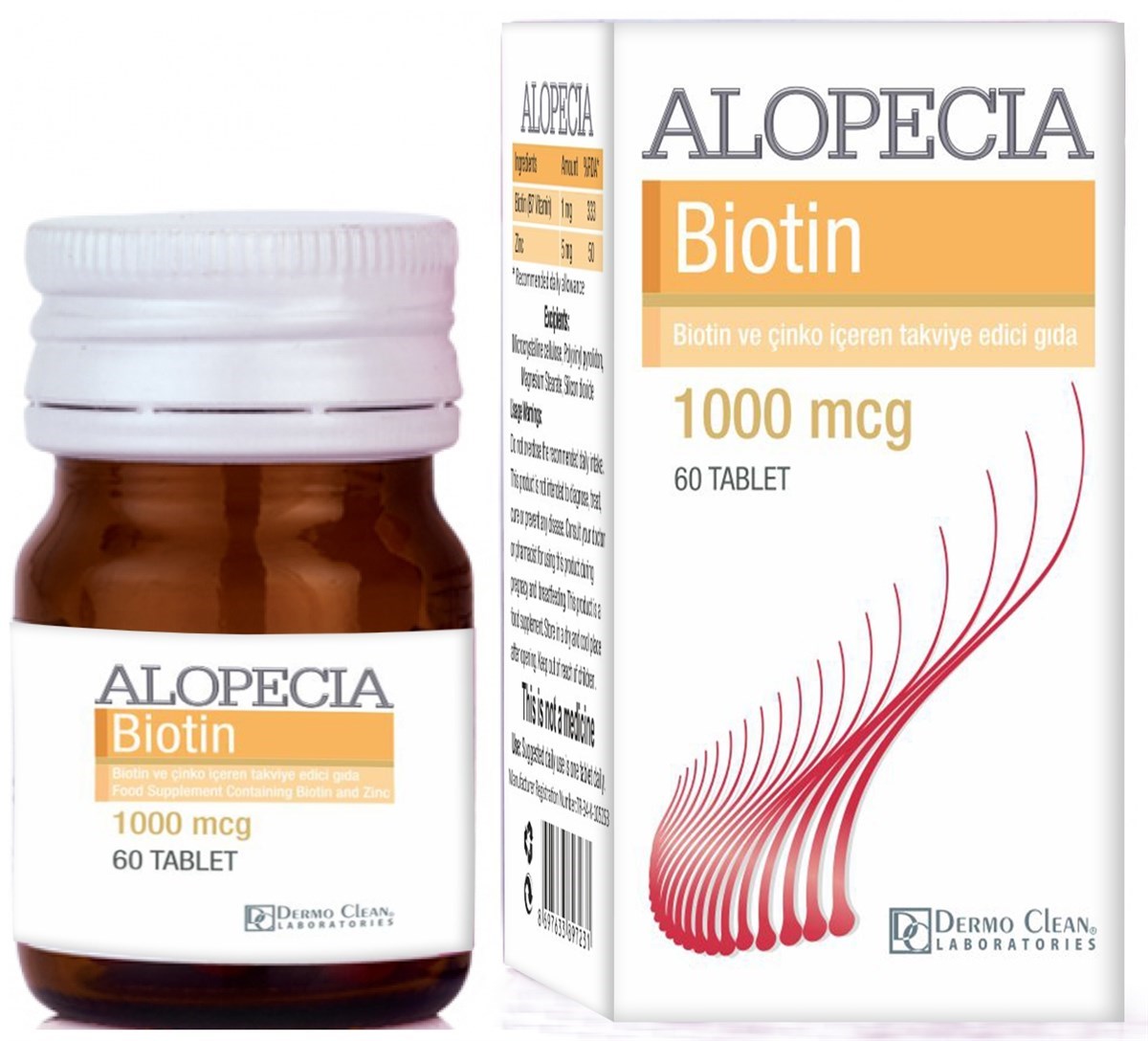 Alopecia Biotin 1000mcg 60 tablet DepoEczanem.com | Dermokozmetik Cilt ...