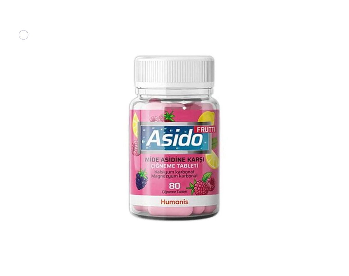 asido Asido Frutti Mide Asidine Karşı 80 Çiğneme Tableti