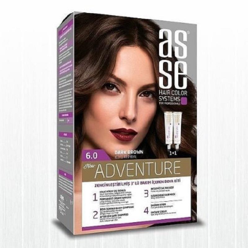 Asse Hair Color System Asse Set Boya - 6.0 Koyu Kumral
