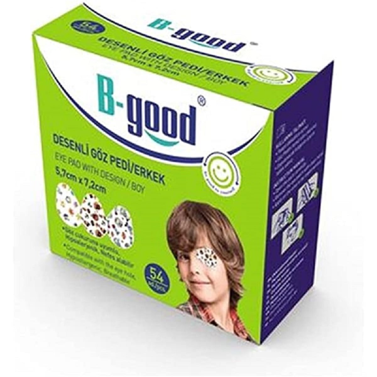 B-Good B-Good Göz Pedi Desenli Erkek 5,7 x 7,2 cm 54'lü
