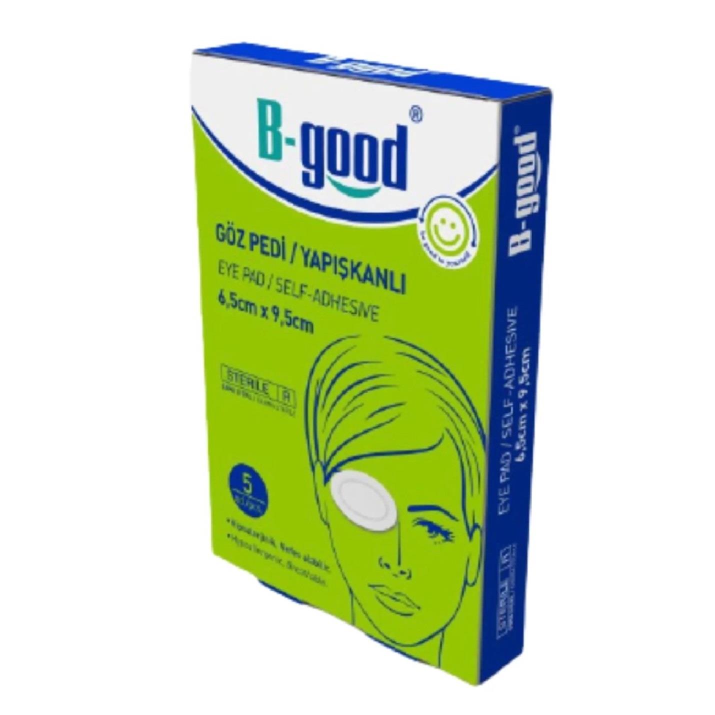 B-Good B-Good Steril Göz Pedi Yapışkanlı 6,5x9,5 cm 5'li