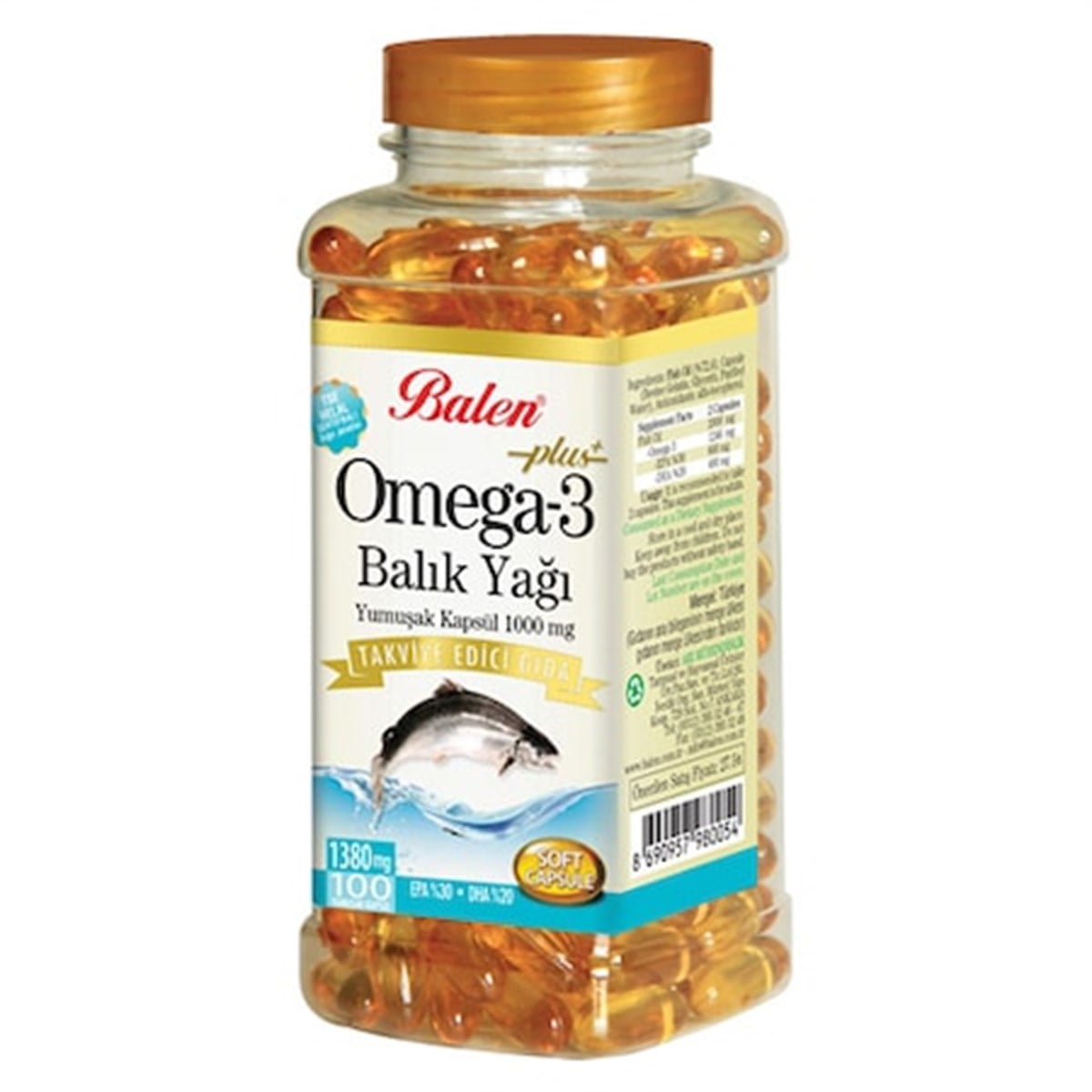 Balen Omega 3 Balık Yağı 1380 mg 100 Kapsül