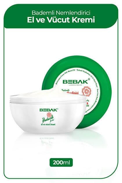 Bebak Bebak Bademli Nemlendirici El ve Vücut Kremi 200 ml