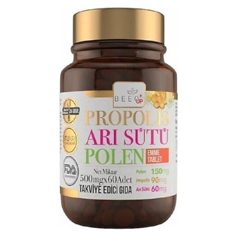 BEE'O UP Bee'o Up Propolis Arı Sütü Polen Çocuk 60 Çiğneme Tableti
