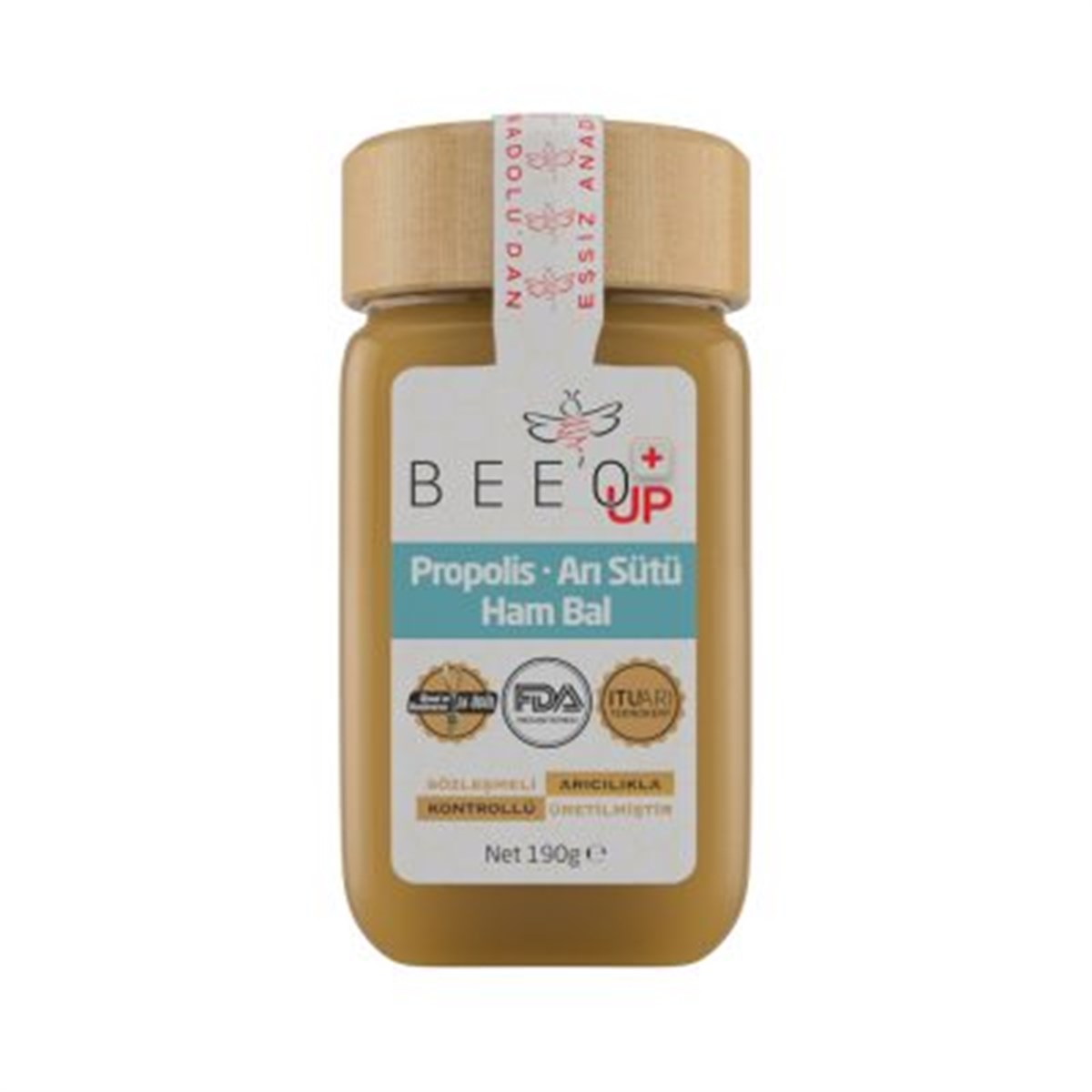 BEE'OBee'o Up Propolis+Ari Sütü+Ham Bal Yetiskin 190 Gr