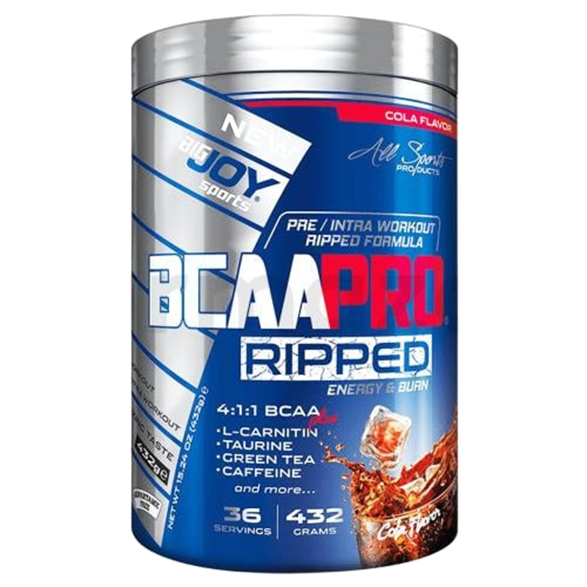 BigJoy Sports BigJoy Sports BCAA Pro Ripped Cola 432 gr