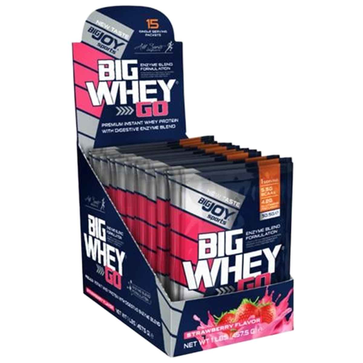BigJoy Sports BigJoy Sports Bigwhey Go Çilek 15 Saşe