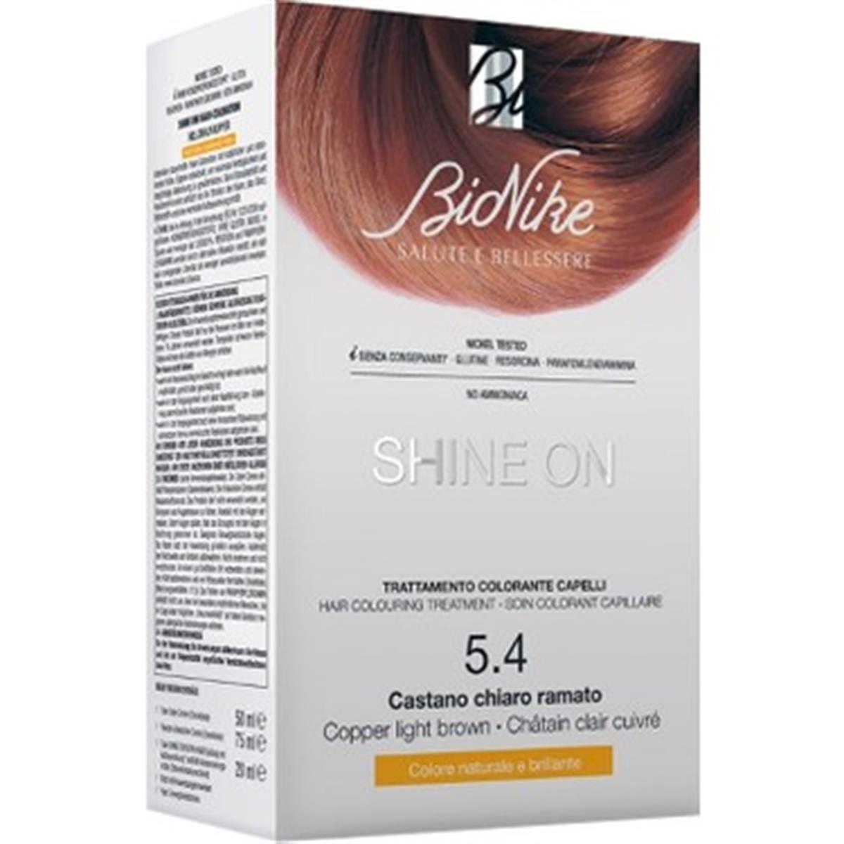 Bionike Bionike Shine On Saç Boyama Kiti - 5.4 Açık Bakır Kahverengi