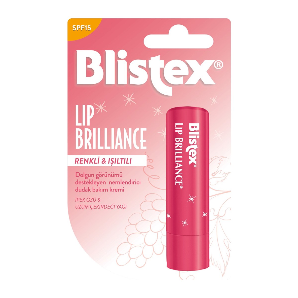 Blistex Lip Brilliance SPF 15 Renk ve Işıltı Etkili Nemlendirici Dudak Bakım
