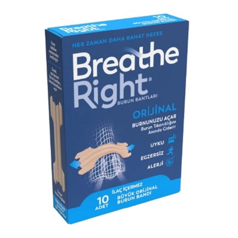 Breathe Breathe Right Orijinal Büyük Burun Bandı - 10 Adet