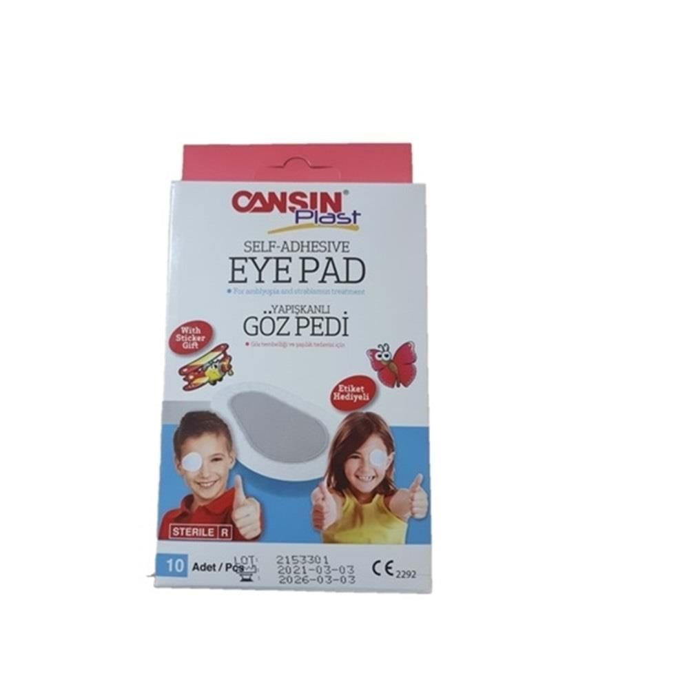 Cansın Cansın Plast Yapışkanlı Göz Pedi Çocuk 6,5 x 9,5 cm 10'lu