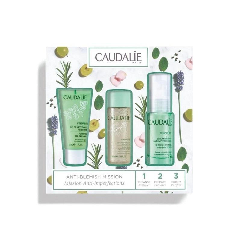 Caudalie Caudalie Vinopure Serum Set 50 ml & Vinopure Jel 30 ml & Vinopure Purifying Tonik 50 ml