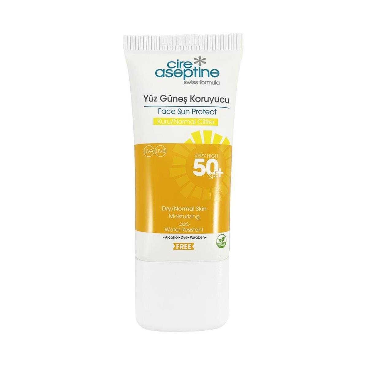 Cire Aseptine Cire Aseptine Yüz Güneş Koruyucu SPF50+ Kuru ve Normal Cilt 50 ml