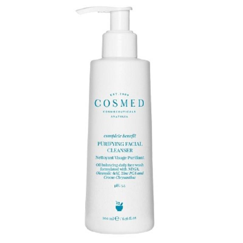 Cosmed Cosmed Complete Benefit Purifying Facial Cleanser - Yağlı ve Akne Eğilimli Ciltlere Özel Arındırıcı Yüz Temizleme Jeli PH5.5 200 ml