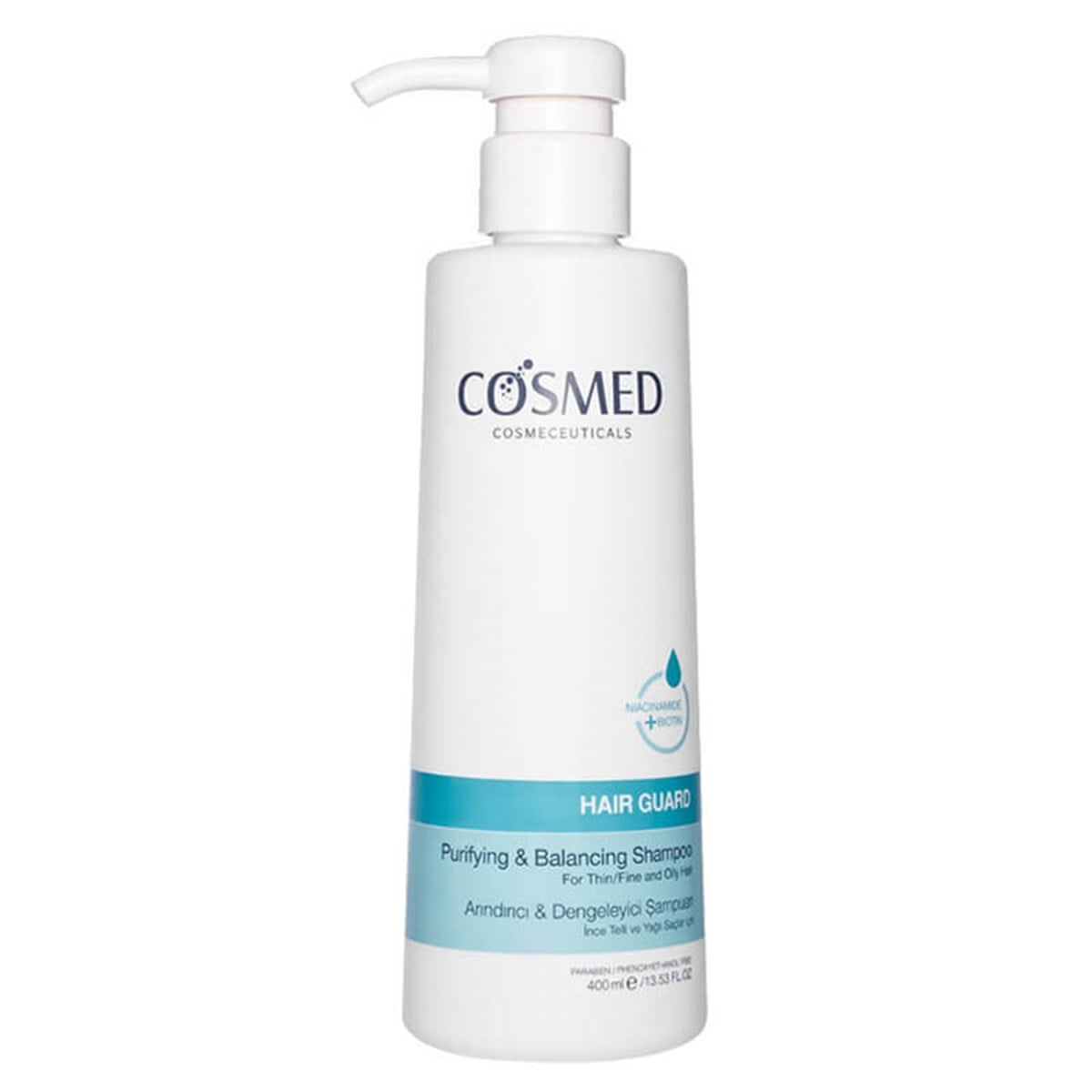 Cosmed Cosmed Hair Guard Arındırıcı & Dengeleyici Şampuan - İnce Telli & yağlı Saçlar 400 Ml