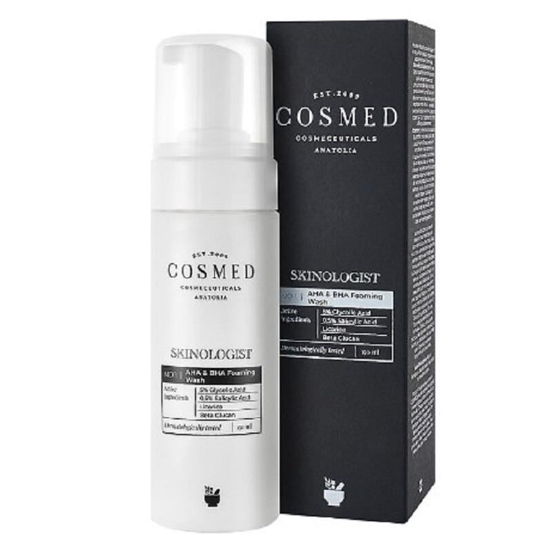 Cosmed Cosmed Skinologist AHA & BHA Foaming Wash - Asit İçerikli Yüz ve Vücut Temizleme Köpüğü Akneye Eğilimli Yağlı/Karma Ciltler İçin Köpük Temizleyici 150 ml