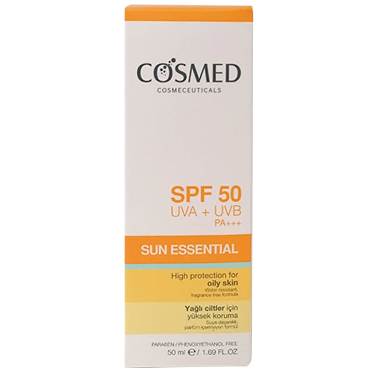 Cosmed Cosmed Sun Essential Yağlı & Akneli Ciltler için Yüksek Koruma SPF50+ 50 ml