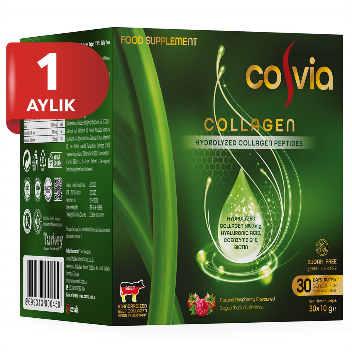Cosvia Cosvia Collagen Hidrolize Peptid 30 Saşe
