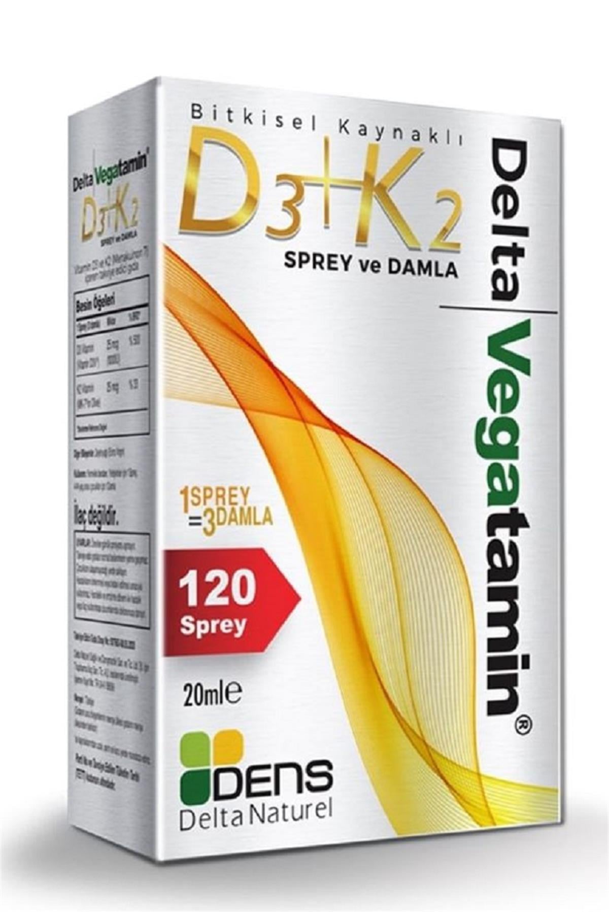 DELTA Delta Vegatamin D3+K2 120 Sprey