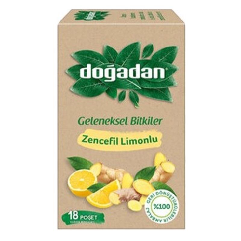 Doğadan Doğadan Geleneksel Bitkiler Zencefil Limonlu Bitki Çayı 18'li