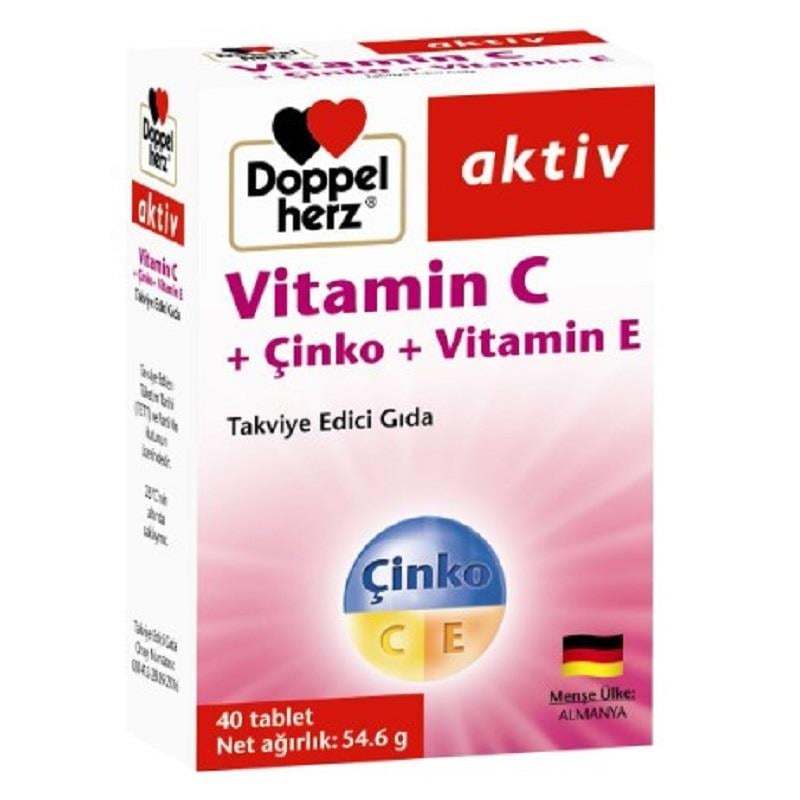 Doppelherz Doppelherz Vitamin C + Çinko + Vitamin E 40 Tablet