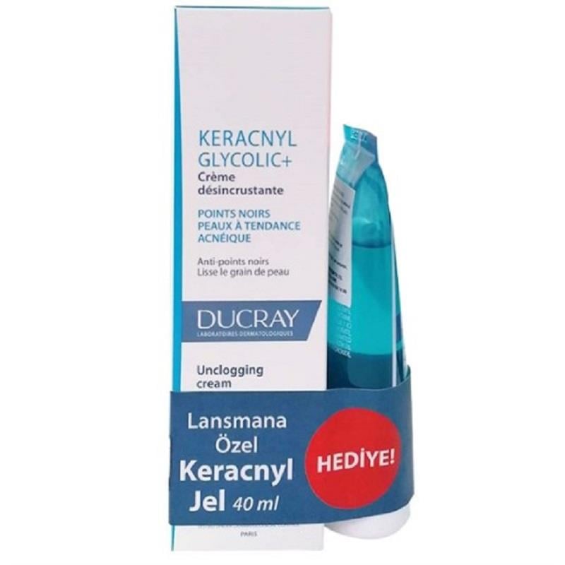 Ducray Ducray Keracnyl Glycolic Krem 30 ml + Keracnyl Gel Moussant 40 ml