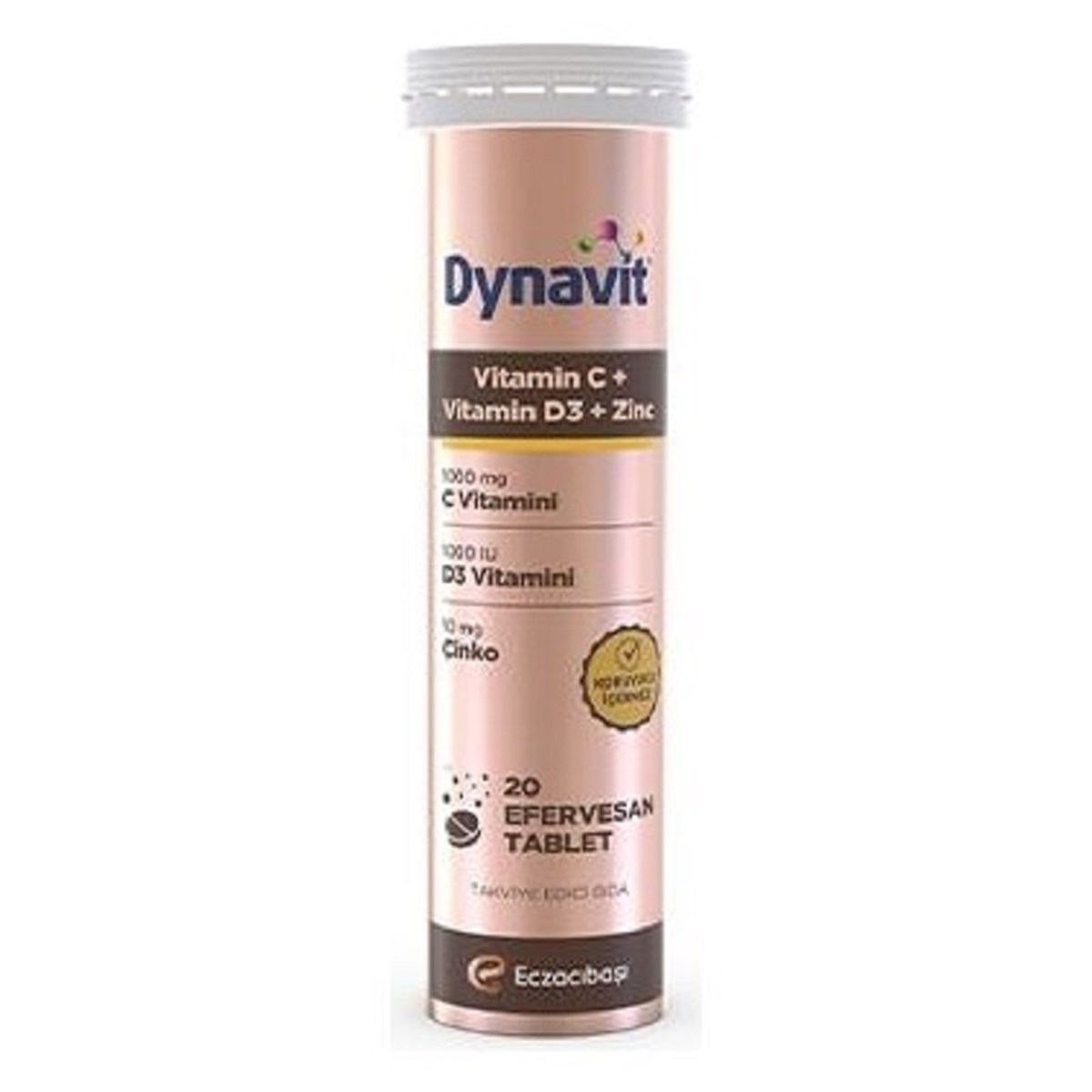 Dynavit Dynavit Vitamin C + Vitamin D3 + Zinc Efervesan 20 Tablet