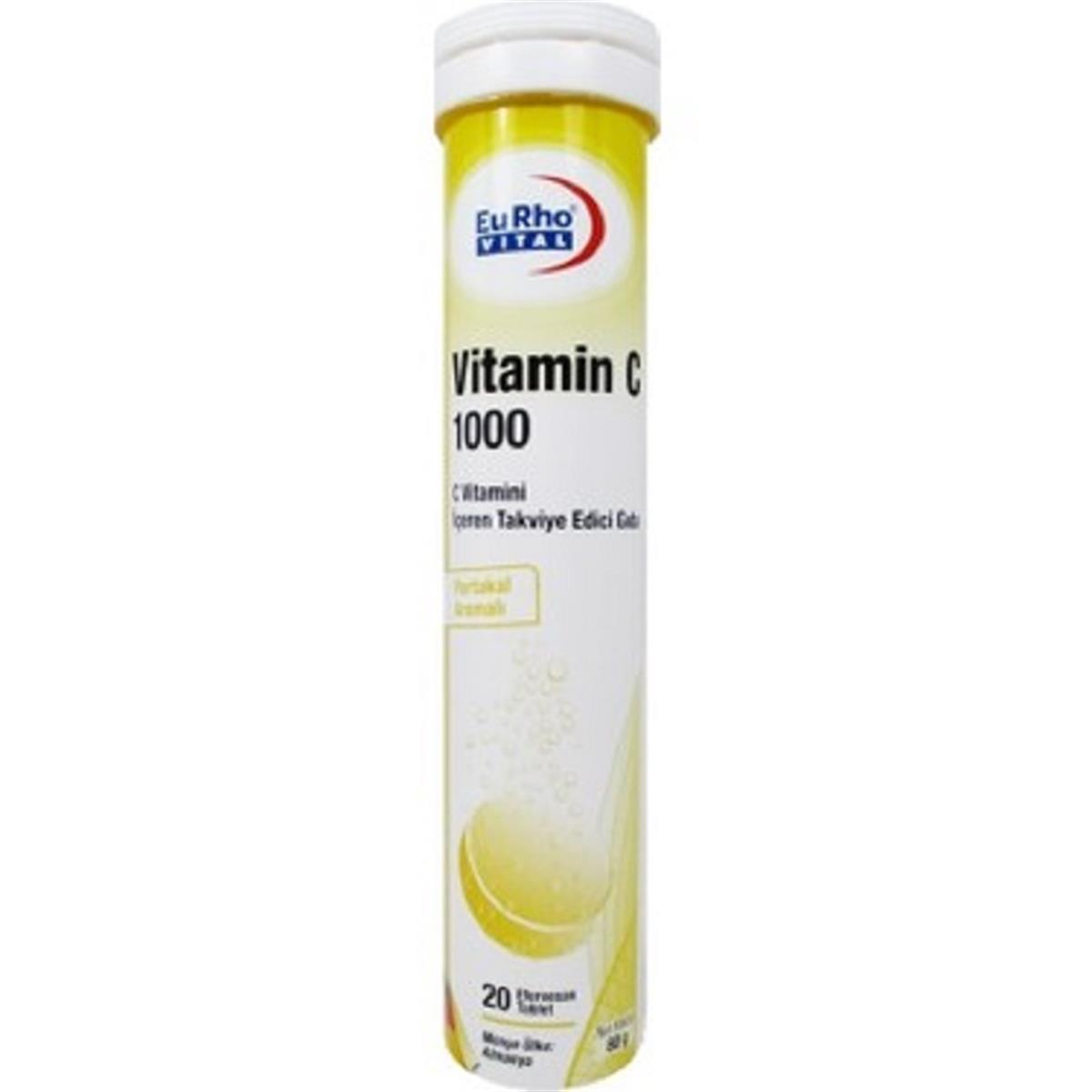 EURHO Eurho Vital Vitamin C 1000 mg 20 Efervesan Tablet