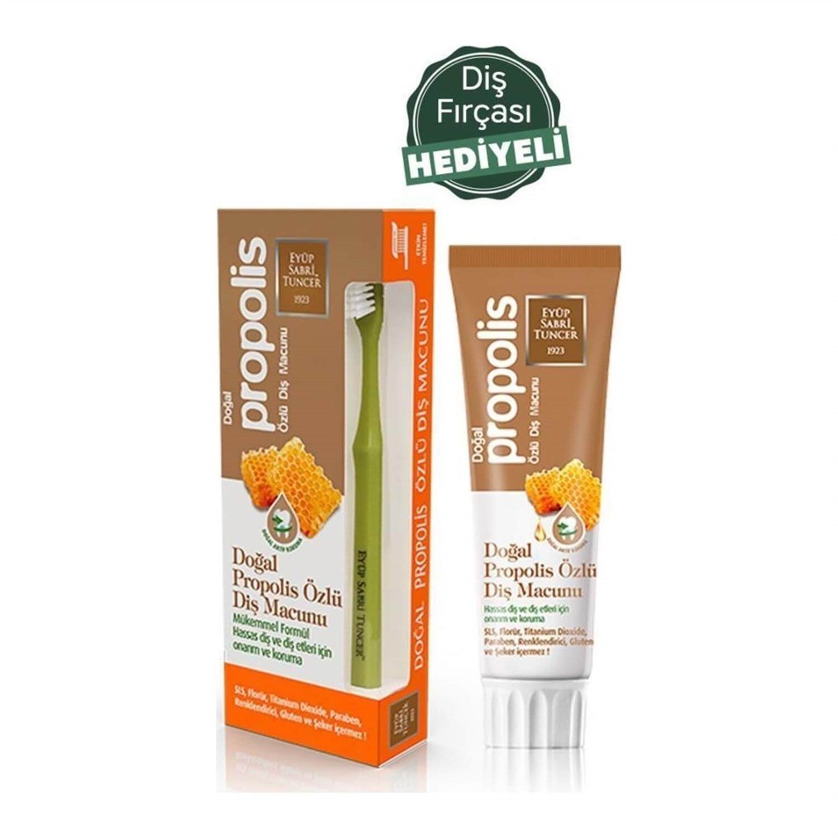 Eyüp Sabri Tuncer Eyüp Sabri Tuncer Propolis Özlü Diş Macunu 75 ml + Diş Fırçası Hediyeli