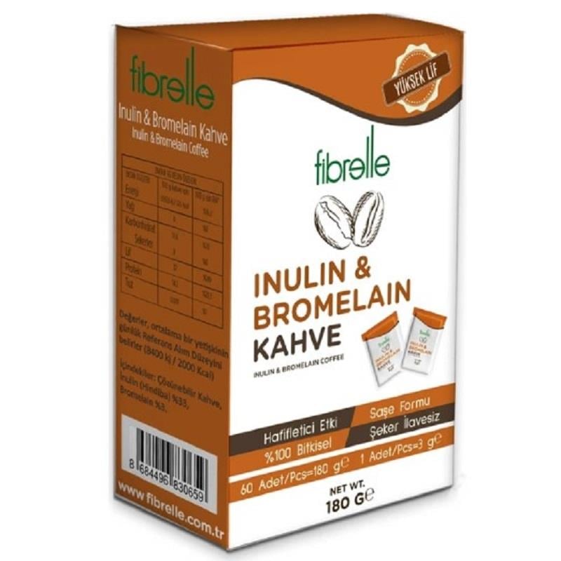 Fibrelle Fibrelle İnülin-Bromelain Kahve Detox 3 gr 60 Saşe 180 gr