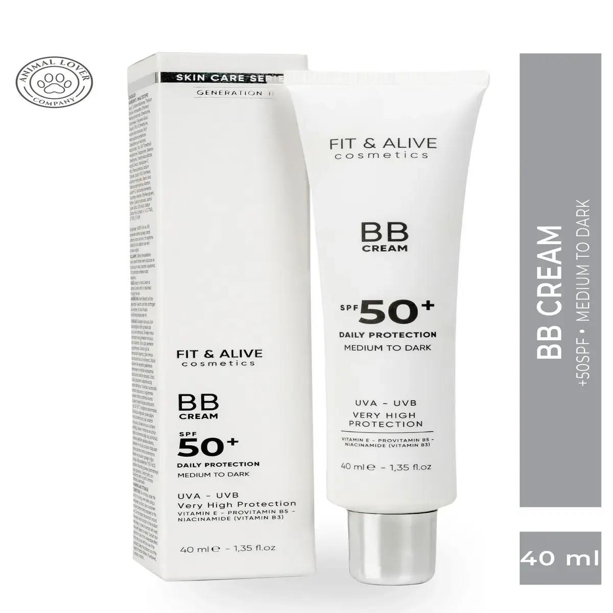 Fit & Alive Fit & Alive BB Krem SPF50+ Medium To Dark 40 ml