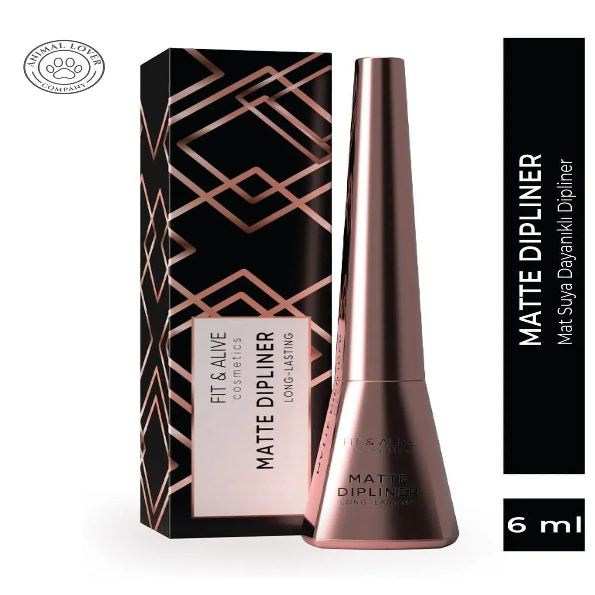 Fit & Alive Fit & Alive Matte Dipliner Suya Dayanıklı Dipliner 6 ml