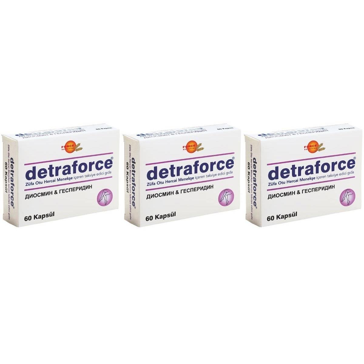 Force Nutrition Force Nutrition Detraforce 60 Kapsül - 3 Adet