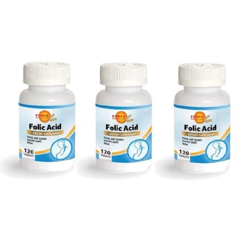 Force Nutrition Force Nutrition Folic Asid 400 mcg 120 Tablet - 3 Adet