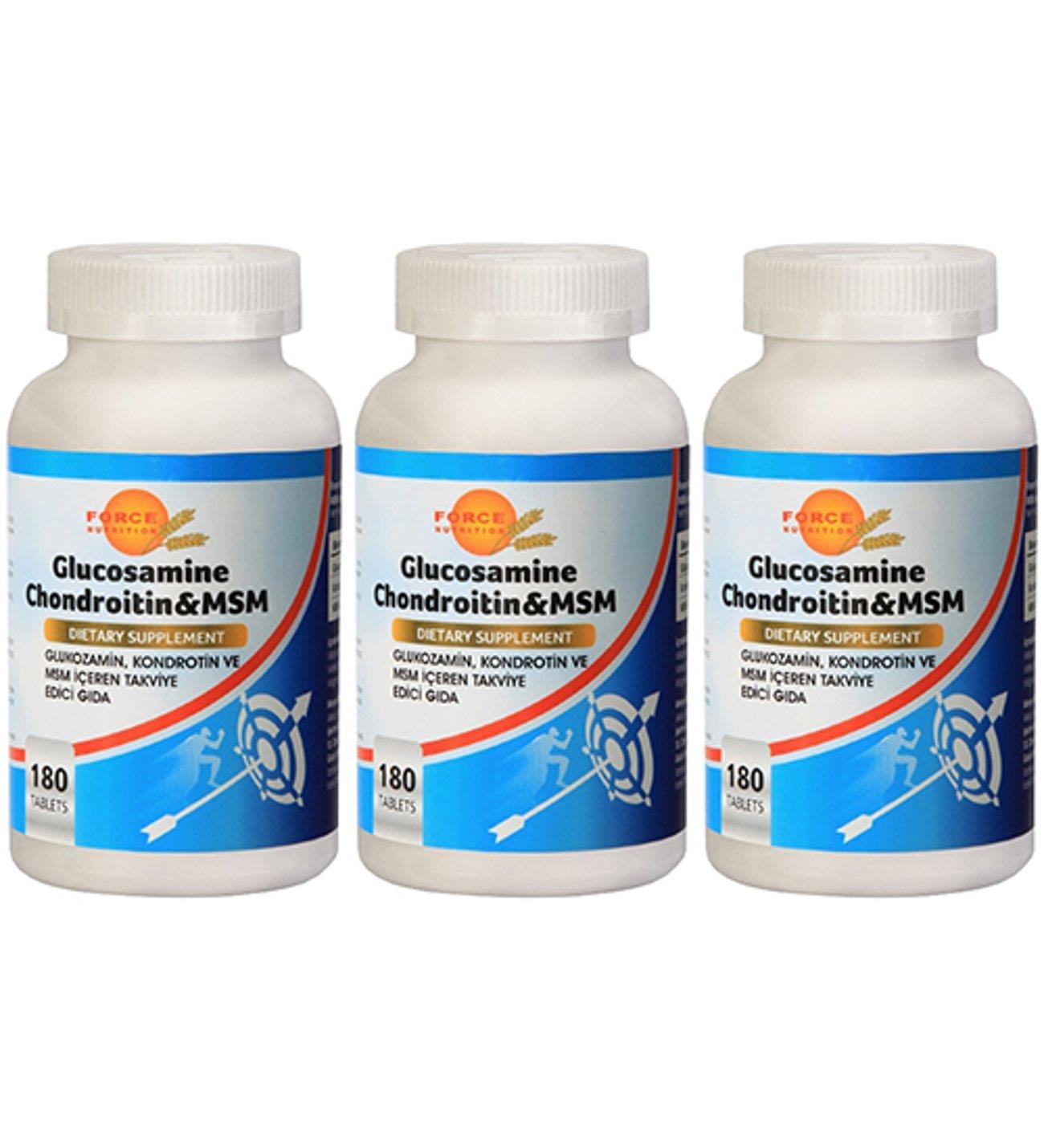 Force Nutrition Force Nutrition Glucosamine Chondroitin & MSM 180 Tablet - 3 Adet
