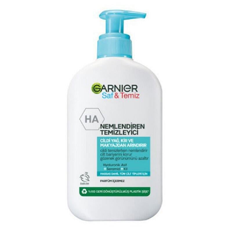 Garnier Garnier Saf Temiz Nemlendiren Hyaluronik Asit Seramid Kil Yüz Temizleme Jeli 250 ml