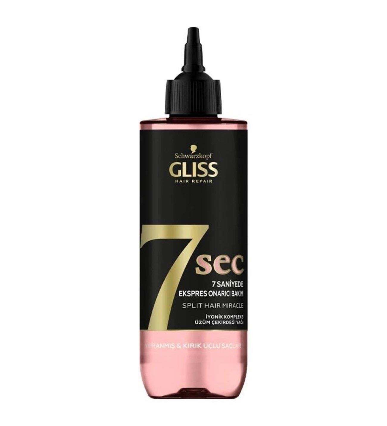 Gliss Gliss 7 Saniyede Expres Onarıcı Bakım Kürü Kırık Uçlu Saçlar 200 ml