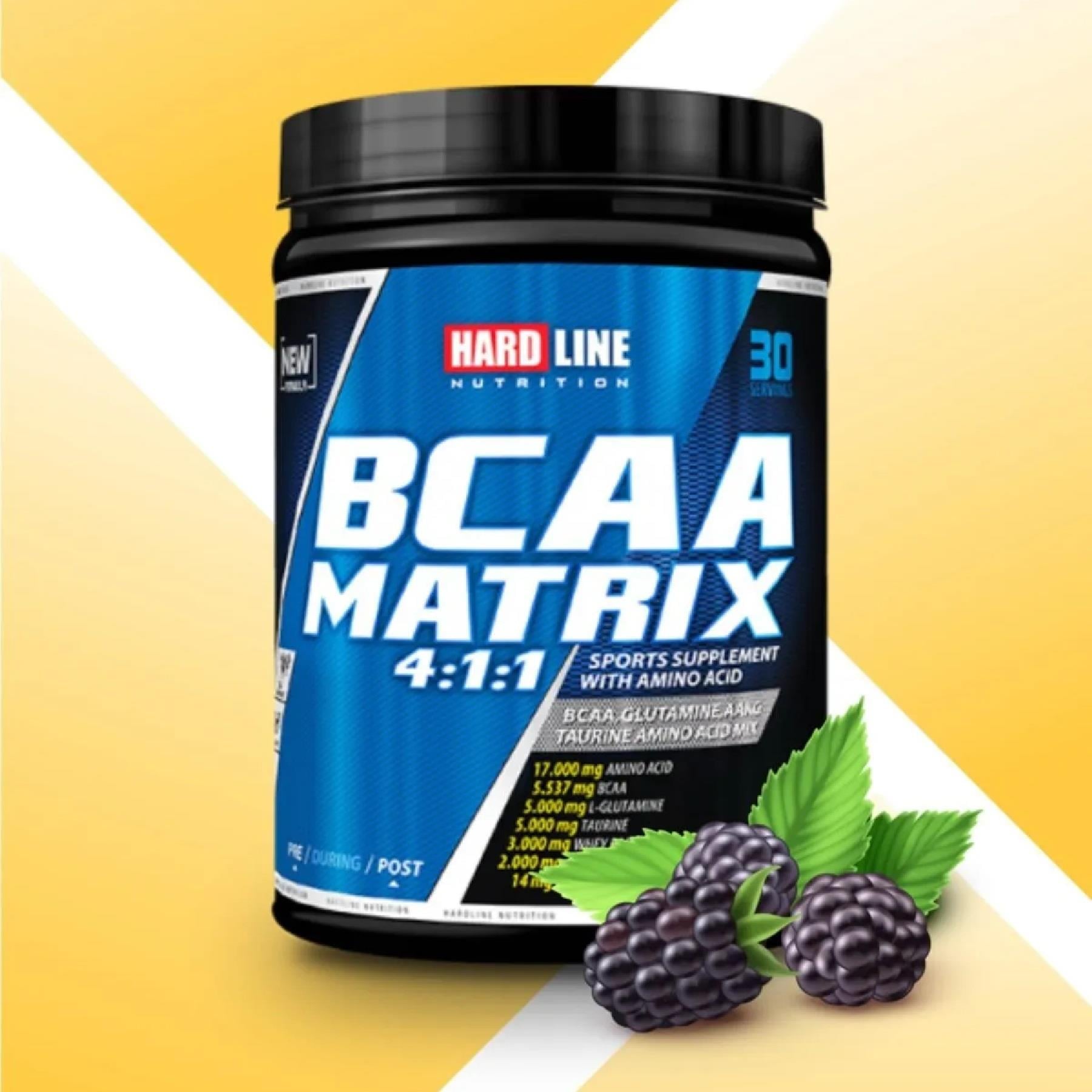 Hardline Nutrition Hardline Nutrition BCAA Matrix 4:1:1 Böğürtlen 630 gr