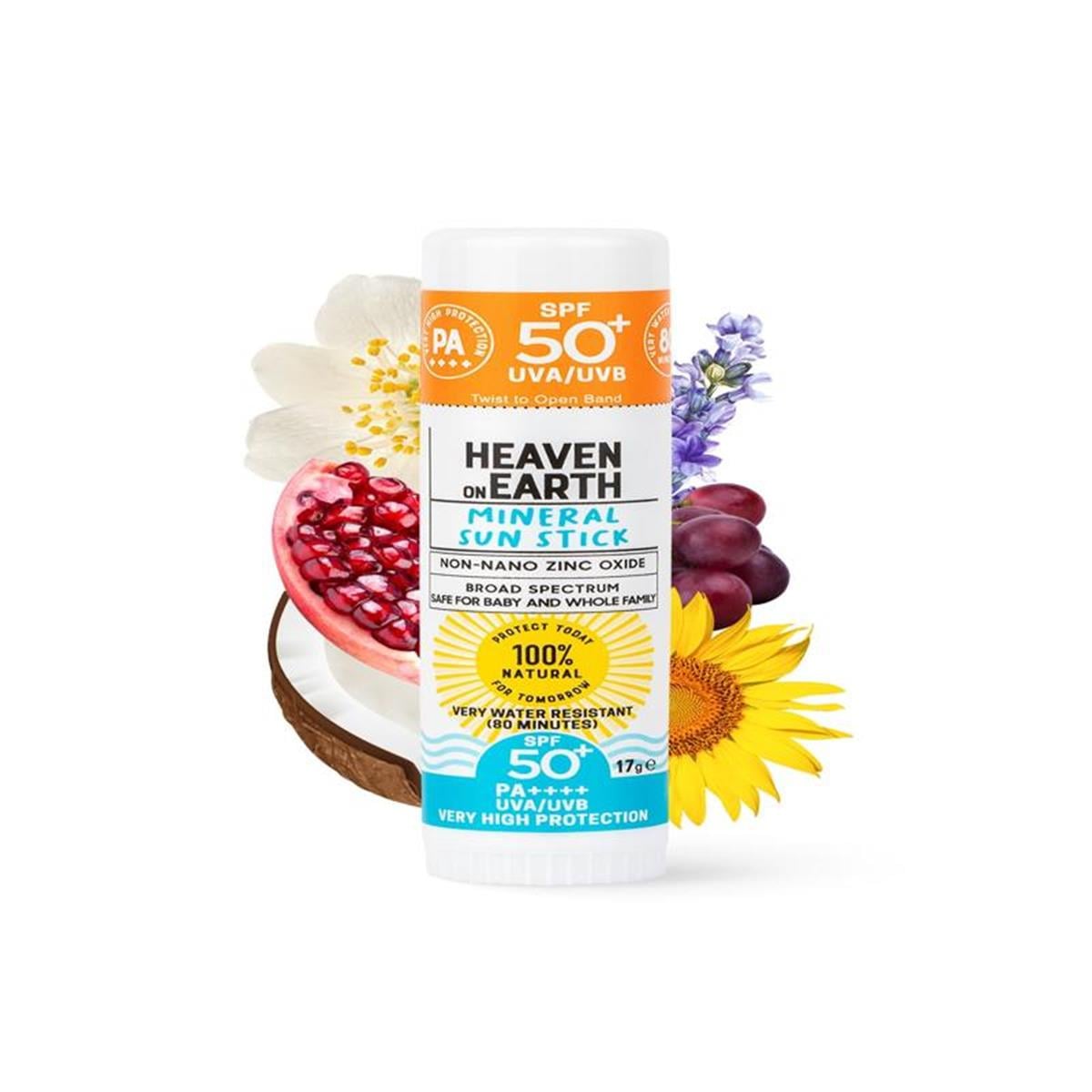 Heaven On Earth Heaven On Earth Suya Dayanıklı Mineral Güneş Koruyucu Stick PA++++ SPF50+ 17 gr