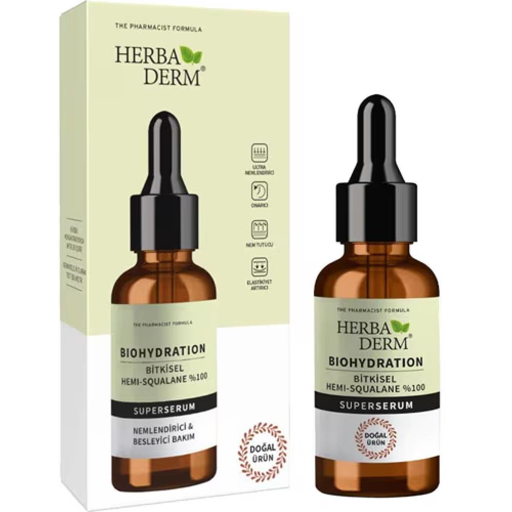 Herbaderm Herbaderm Süper Serum Biohydration %100 Hemi-Squala 30 ml