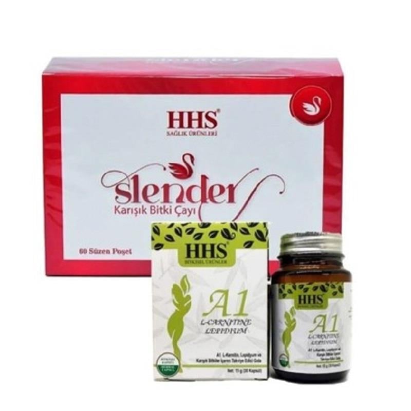 HHS HHS A+1 Bitkisel 30 Kapsül + Slender Karışık Bitki Çayı 60 Süzen Poşet Set