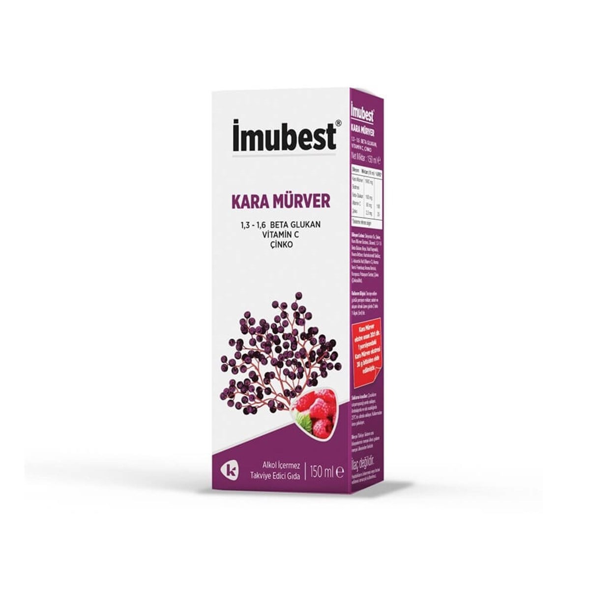 Imubest İmubest Şurup 150 ml - Sambucus Nigra, Beta Glukan, Vitamin C & Çinko