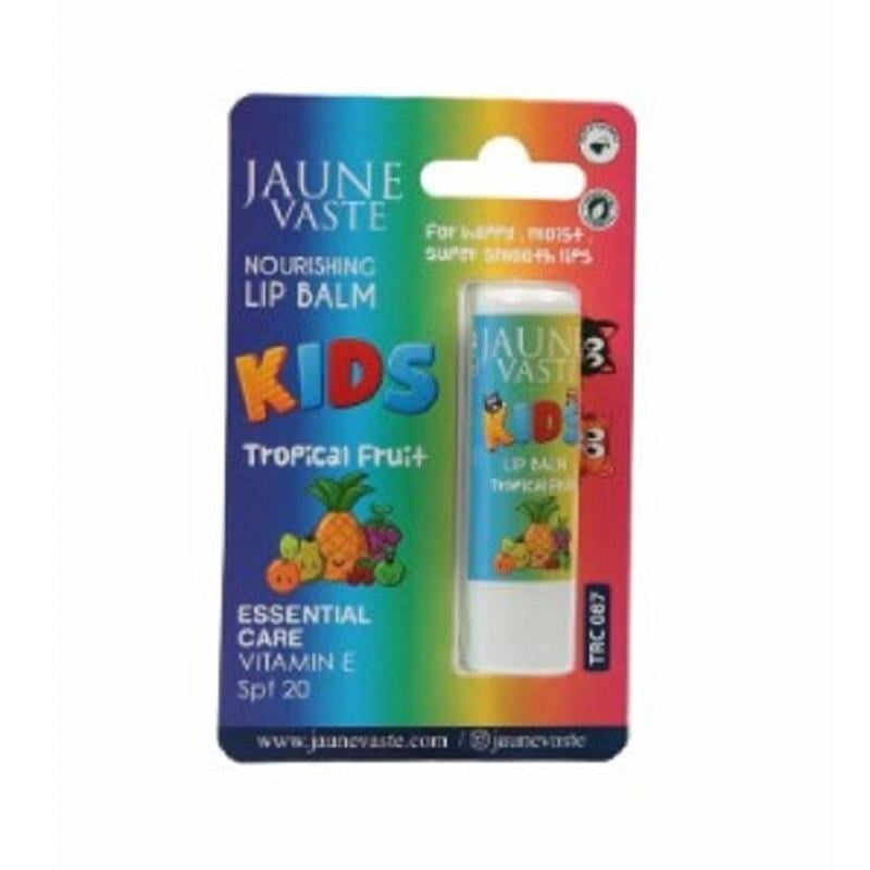 Jaune Vaste Jaune Vaste Lip Balm Kids Tropikal Meyveli Dudak Kremi - 12'li Stant