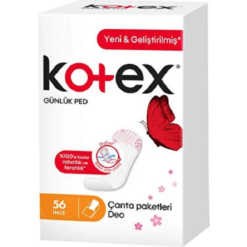 Kotex Kotex İnce Günlük Ped Parfümlü Çanta Paketleri 56'lı