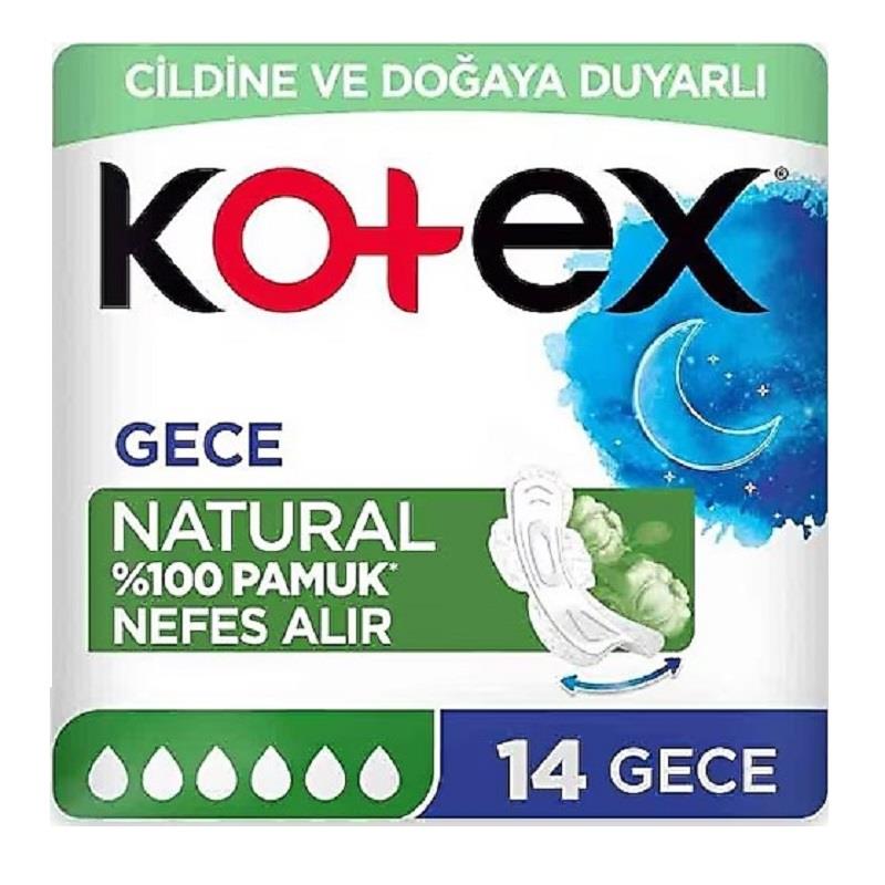 Kotex Kotex Natural Super Ekonomik Gece Hijyenik Ped 14'lü