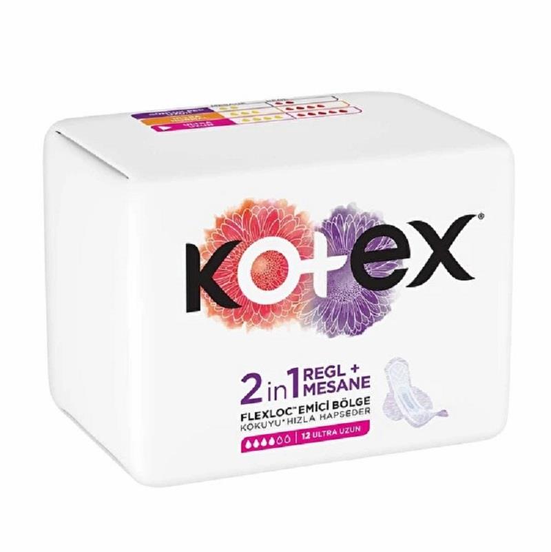 Kotex Kotex Ultra Uzun 2 in 1 Regl + Mesane 12'li