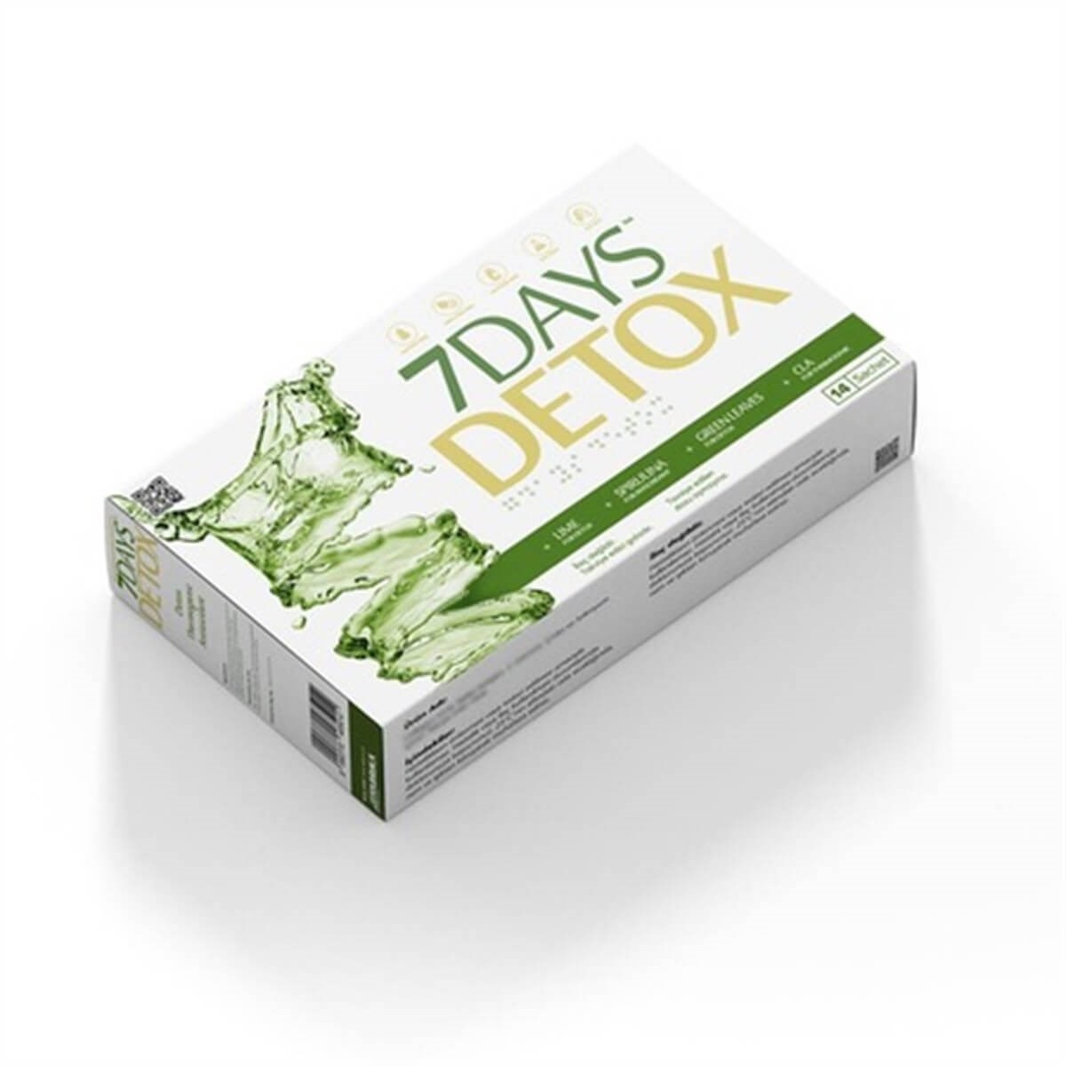 Kuazar 7 Days Detox Spirulina CLA Yeşil Çay ve Lime 14 Saşe