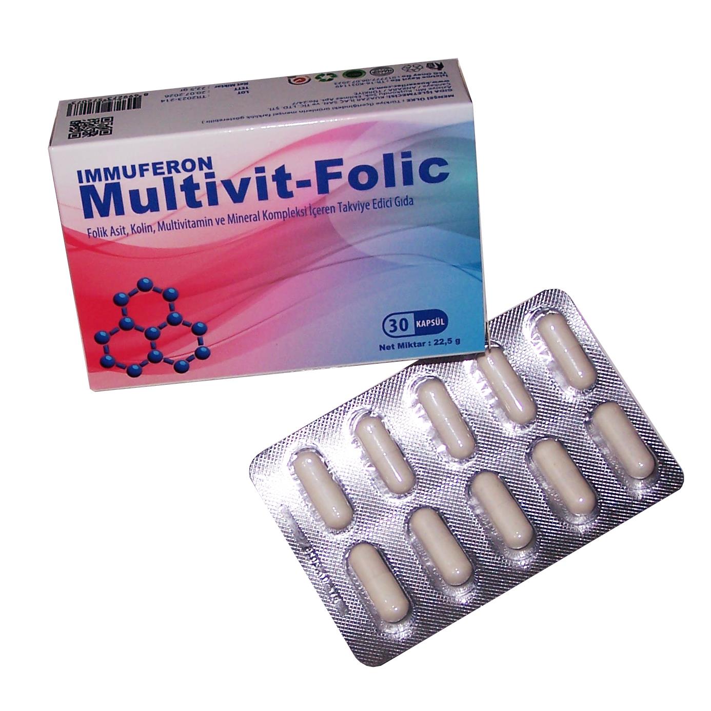 Kuazar İlaç Multivit-Folic 30 Kapsül