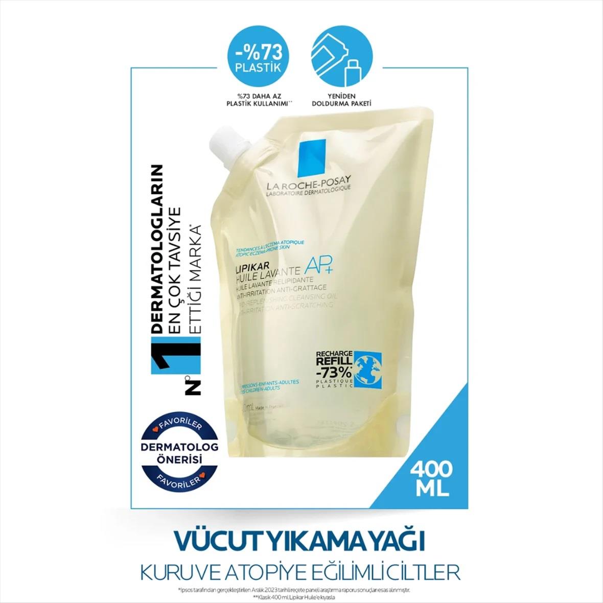 La Roche Posay La Roche Posay Lipikar AP+ Vücut Yıkama Yağı 400 ml - Refill